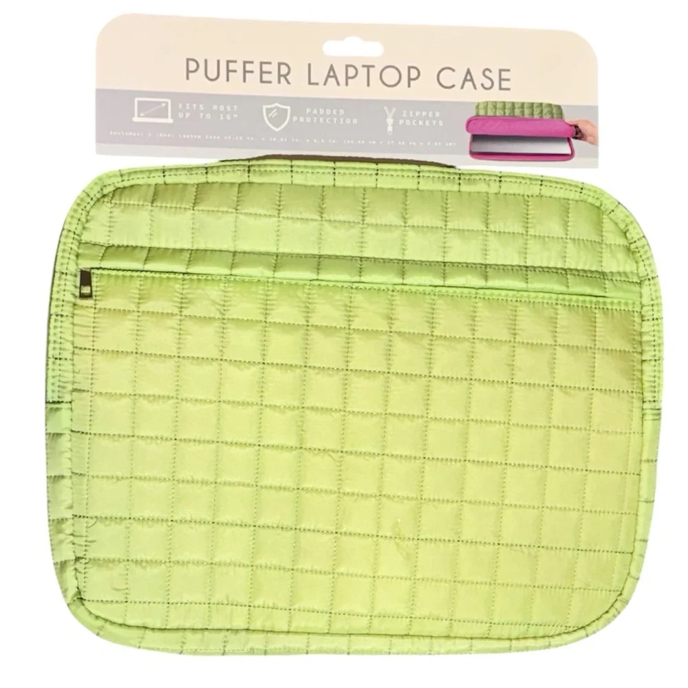 Green & Pink Laptop Case fits most up to 16”